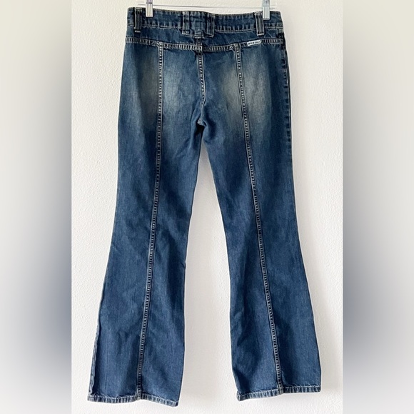 American eagle outfitters vintage Y2K flare low rise boho blue jeans size 6 - Picture 5 of 14